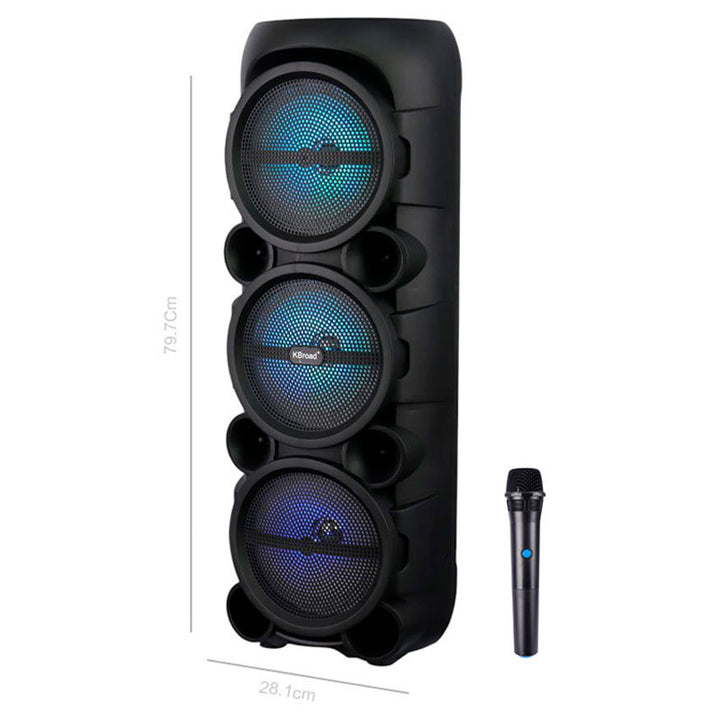LINKBITS BAFLE 3 X 8" SONIDO PORTÁTIL Y MULTIFUNCIONAL