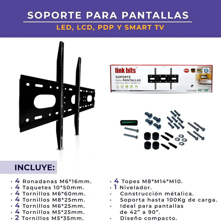 MONTAJE PARA TV FIJO 40" - 90" LINKBITS (5)