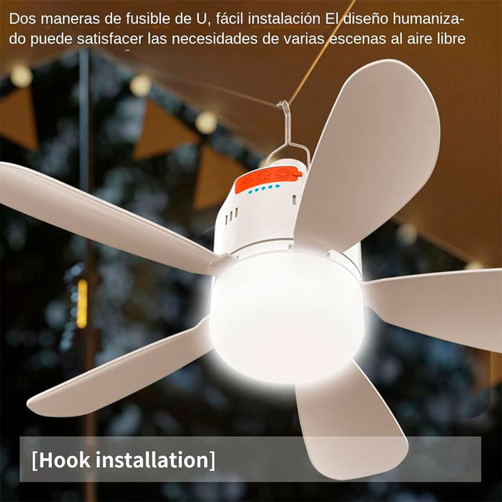 LAMPARA DE EMERGENCIA CON VENTILADOR ASPAS TIANLAI