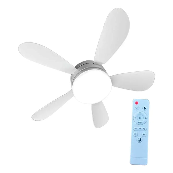 Lampara LED con Ventilador 5 Aspas Plegables 16.5 Pulg Tianlai