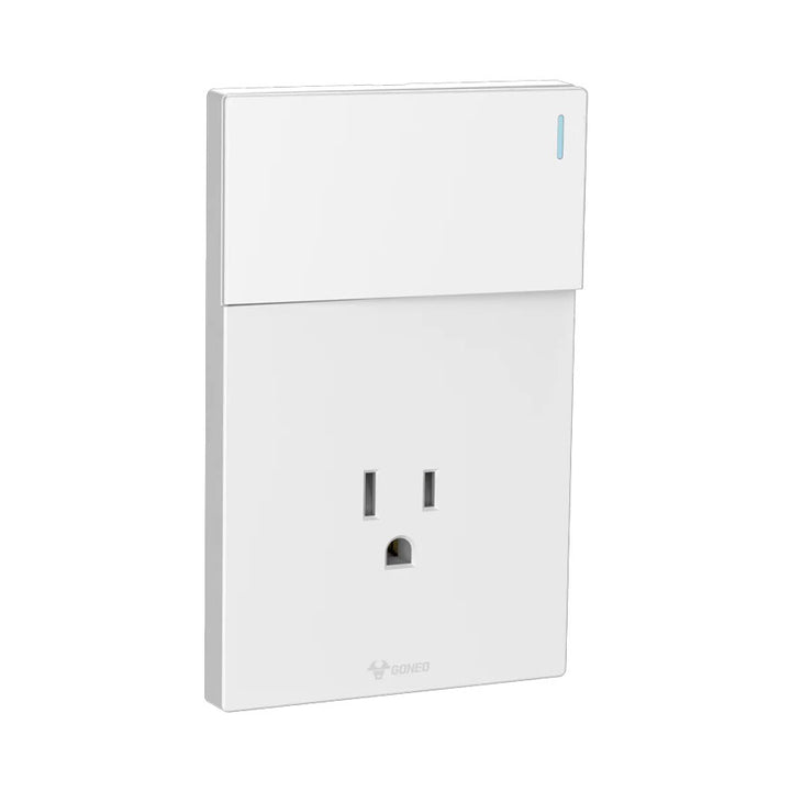 Interruptor y Tomacorriente 1 y 1 Blanco Goneo