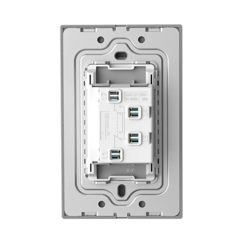 Interruptor con 1 Apagador 4 Vias Gris Goneo