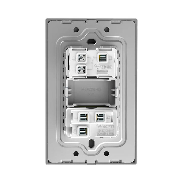 Interruptor 1 Apagador Escalera 1 Contacto Gris Goneo