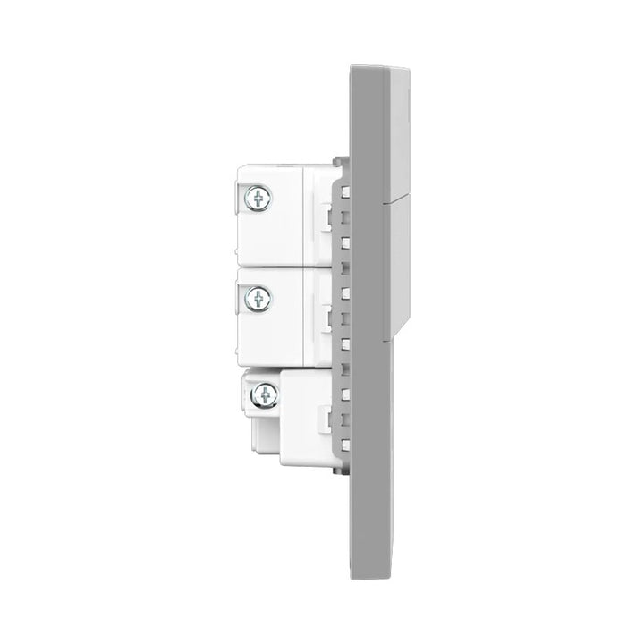 Interruptor y Tomacorriente 2 y 1 Gris Goneo