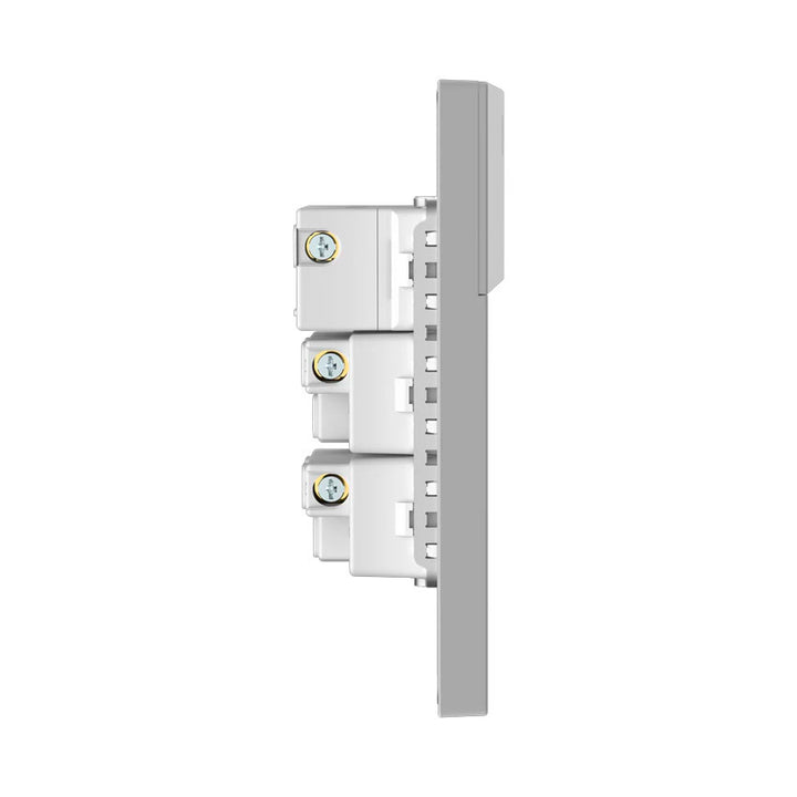 Interruptor y Tomacorriente 1 y 1 Gris Goneo