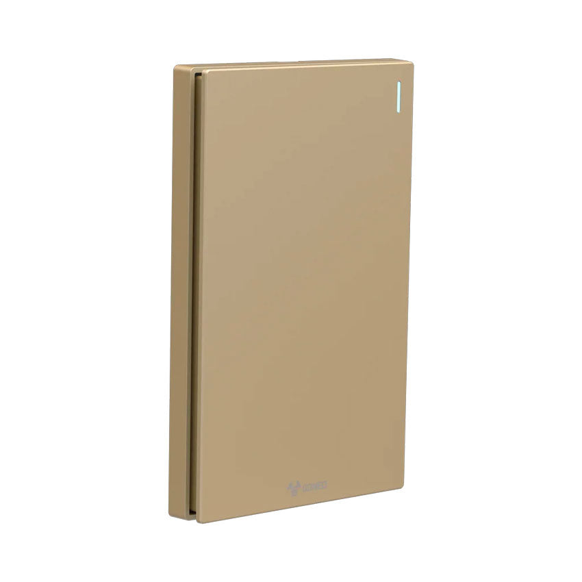 Interruptor con 1 Apagador Sencillo Dorado Goneo