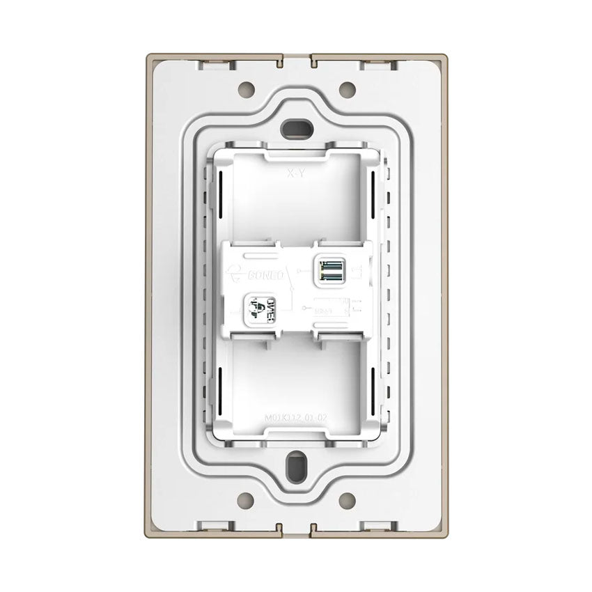 Interruptor con 1 Apagador Sencillo Dorado Goneo