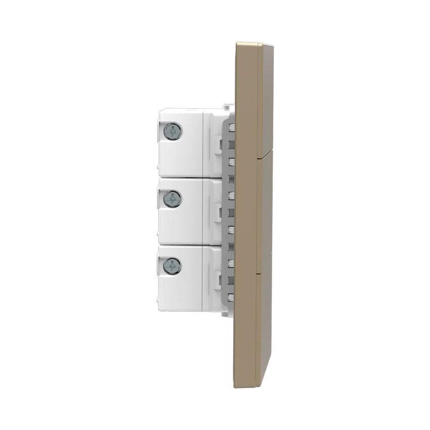 Interruptor con 3 Apagadores Dorado Goneo