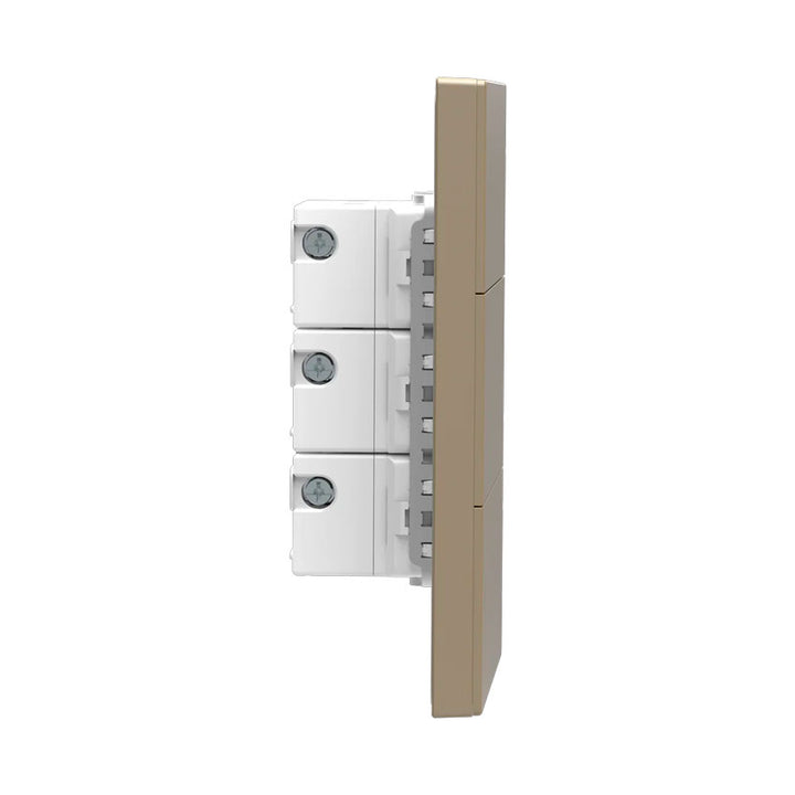 Interruptor con 3 Apagadores Dorado Goneo