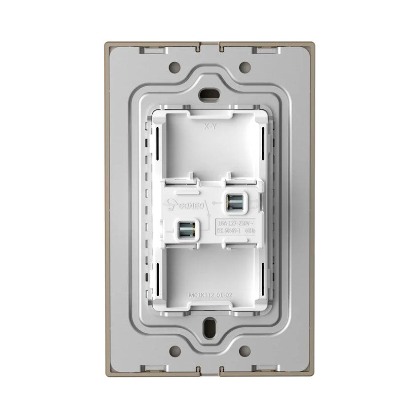 Interruptor 3 Modulos para Timbre Dorado Goneo