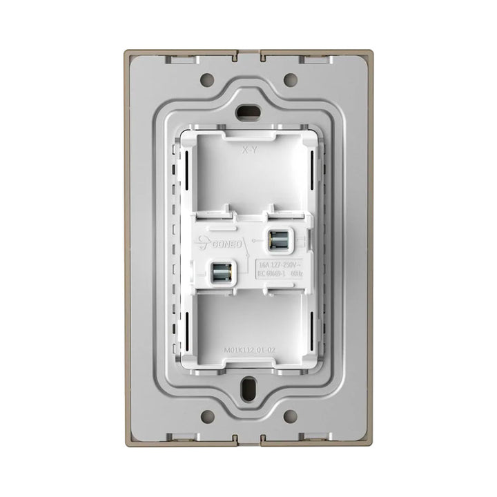 Interruptor 3 Modulos para Timbre Dorado Goneo