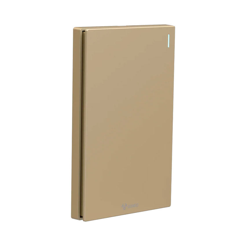 Interruptor con 1 Apagador 4 Vias Dorado Goneo