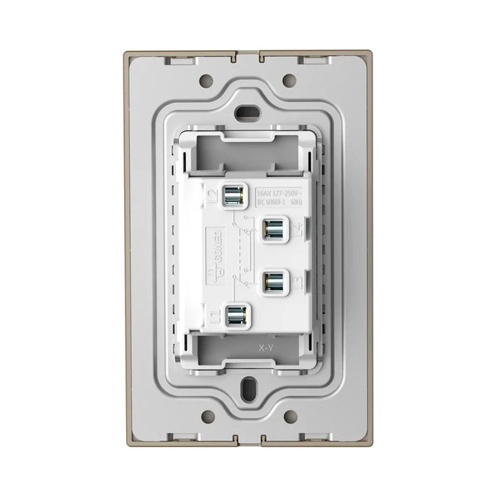 Interruptor con 1 Apagador 4 Vias Dorado Goneo