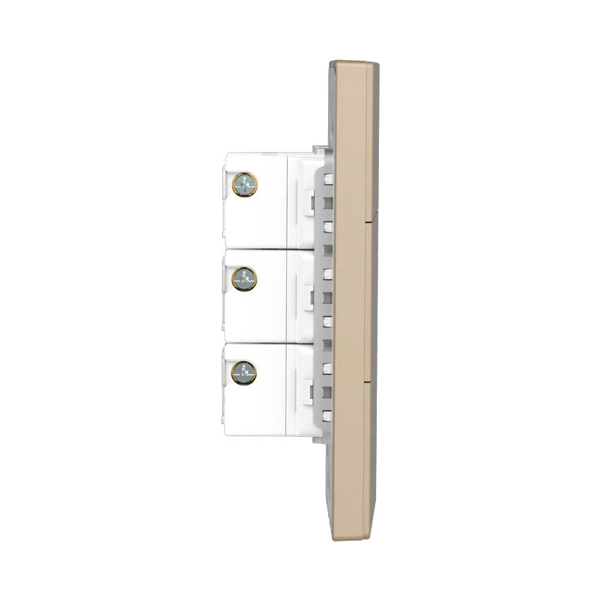 Interruptor 2 Apagadores y 1 Escalera Dorado Goneo