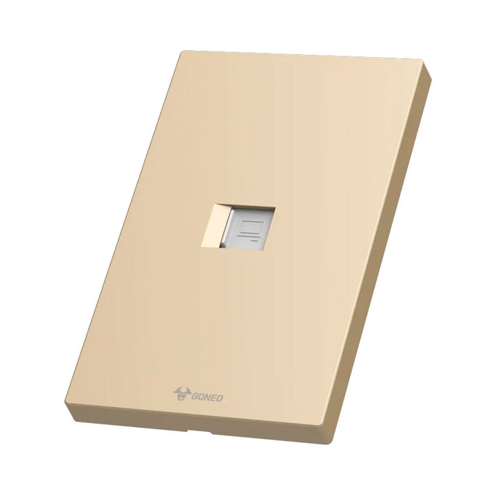 Tomacorriente Computadora Toma Datos Rj45 Dorado Goneo