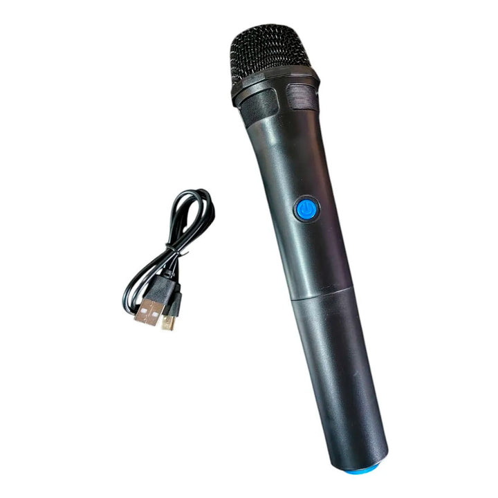 LINKBITS BAFLE 8" CON MICRÓFONO INALÁMBRICO, LUCES LED, USB, MICROSD, FM Y AUXILIAR