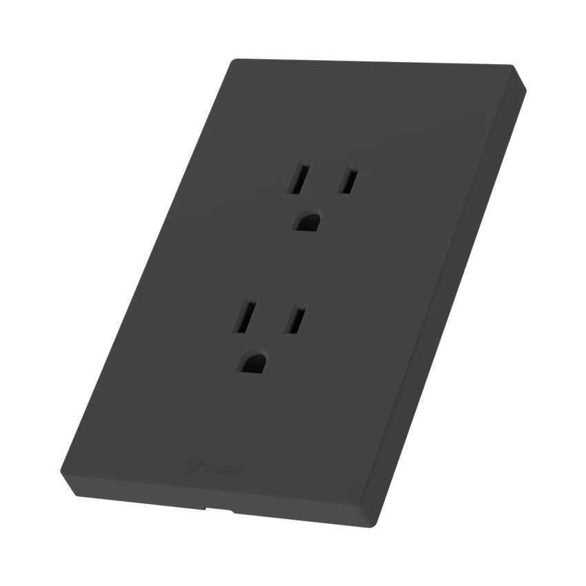 Tomacorriente Duplex Negro Goneo