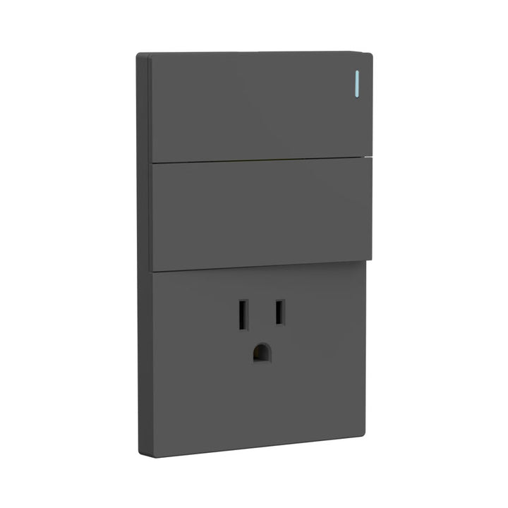 Interruptor y Tomacorriente 2 y 1 Negro Goneo