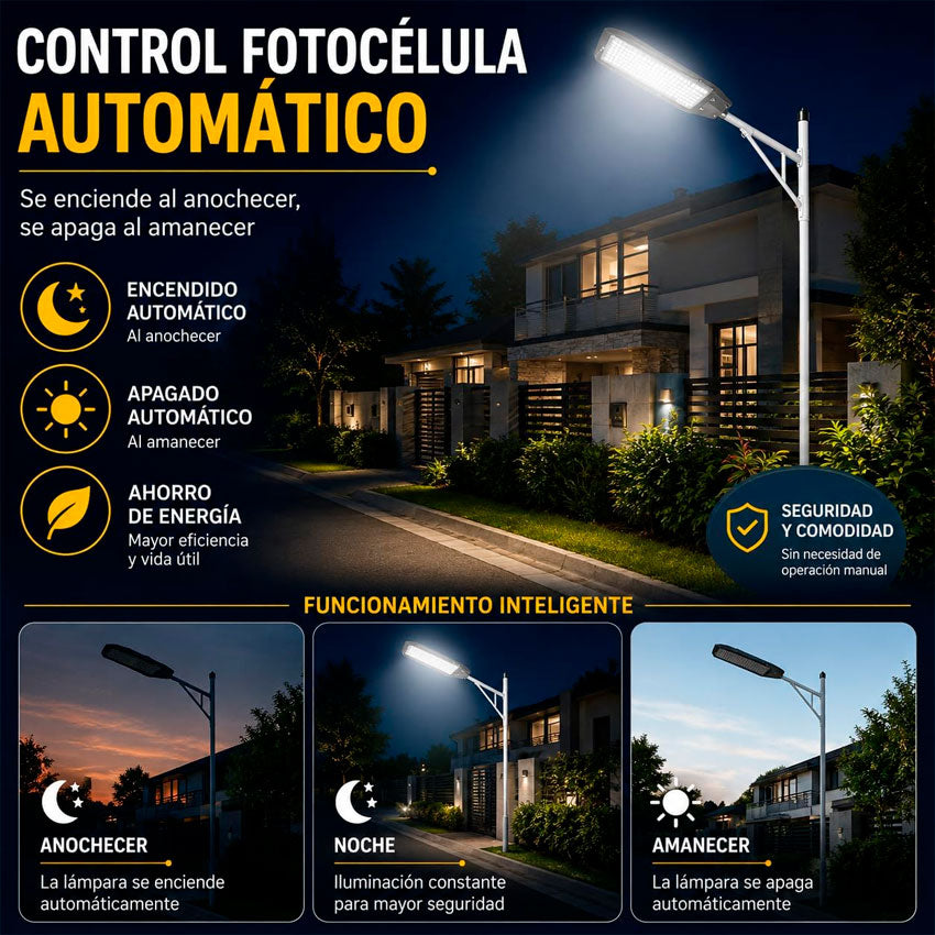 Lampara Suburbana 100w con Fotocelda 9000lm Tianlai