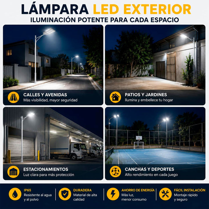 Lampara Suburbana 100w con Fotocelda 9000lm Tianlai