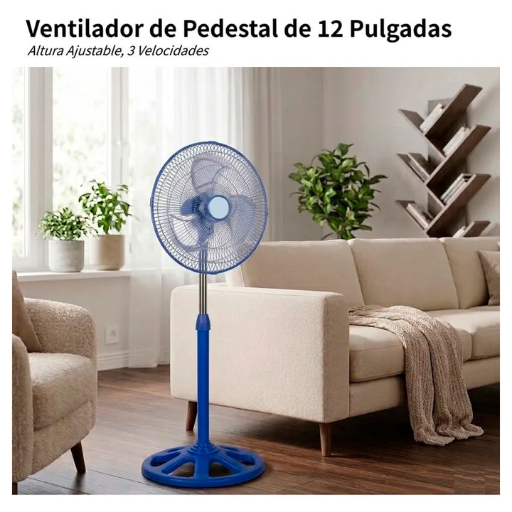Linkbits Ventilador de Pedestal 12pulg Aspas Metalicas Colores