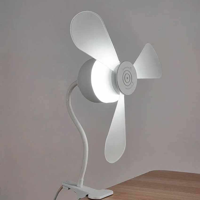 Lampara de Escritorio con Clip y Ventilador Tianlai