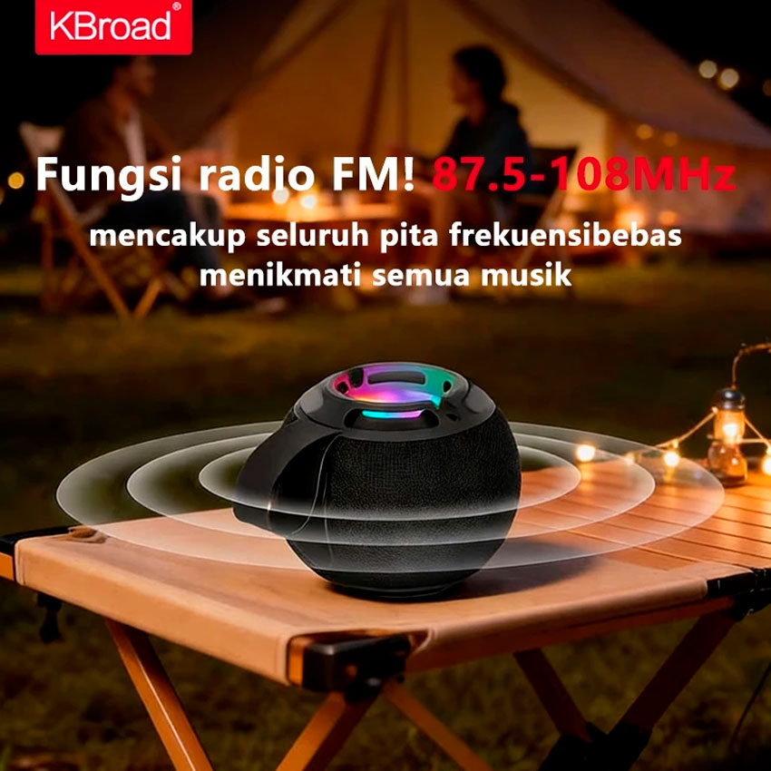 BOCINA BLUETOOTH KTS 2" WATERPROOF ESFERA