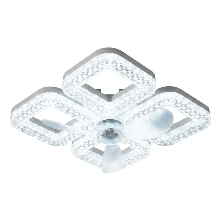 Lampara Led con Ventilador 60w 4 Focos Cuadrados Tianlai