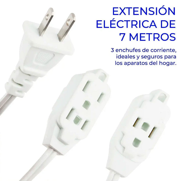 Extension Electrica Linkbits 7 Mts Blanco
