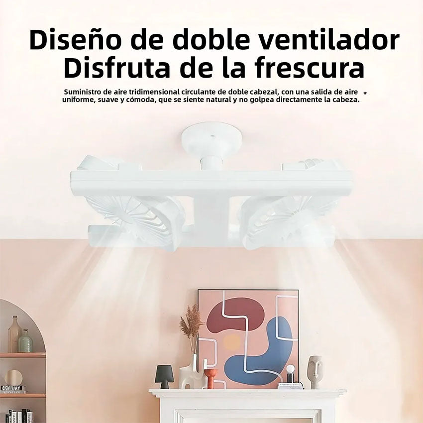 Lampara Led con Ventilador Doble 32w Tianlai