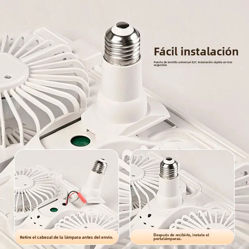 Lampara Led con Ventilador Doble 32w Tianlai