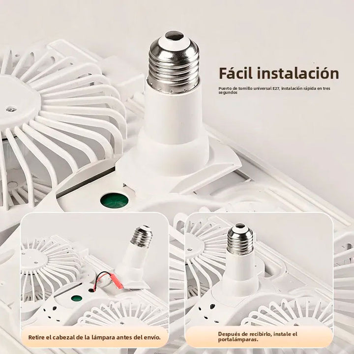 Lampara Led con Ventilador Doble 32w Tianlai