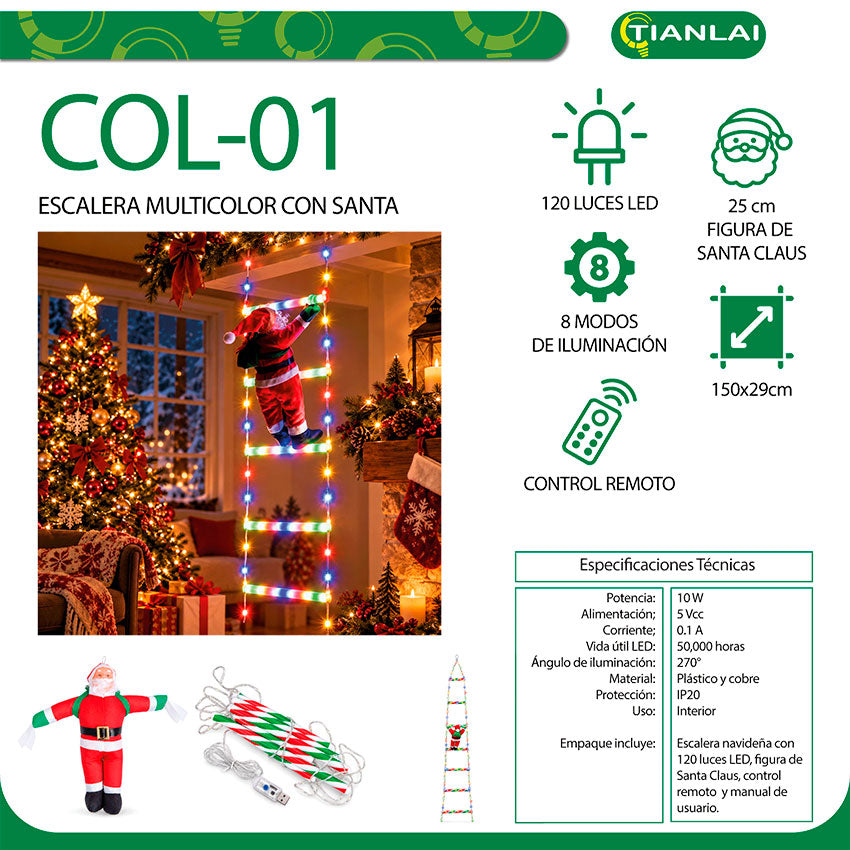 Tianlai Luces Navideñas Colgante Santa