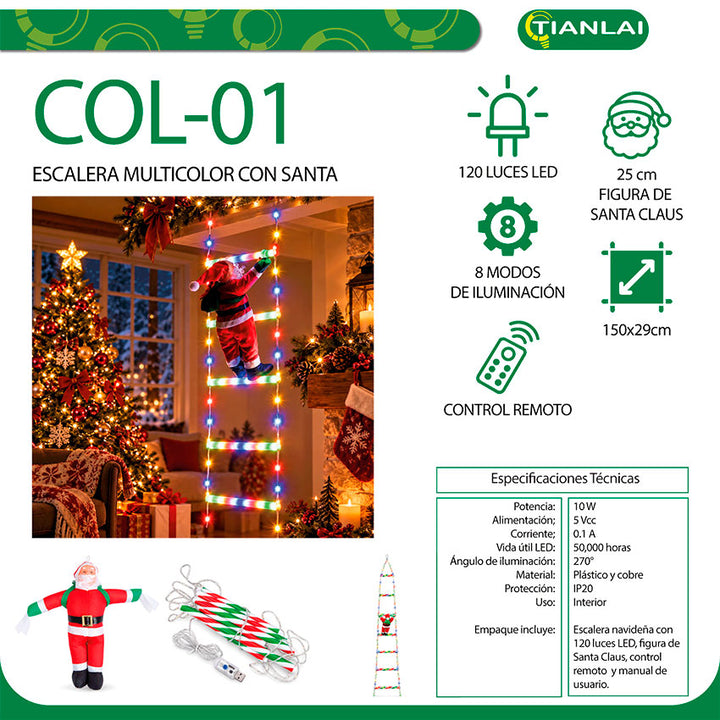 Tianlai Luces Navideñas Colgante Santa