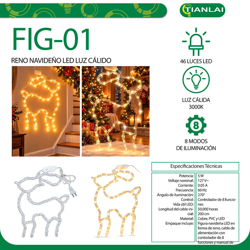 Tianlai Luces Navideñas Figura Venado