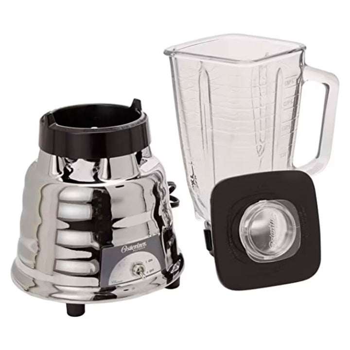 OSTER LICUADORA 1 VEL VASO VIDRIO CLASICA CROMO (450-10)