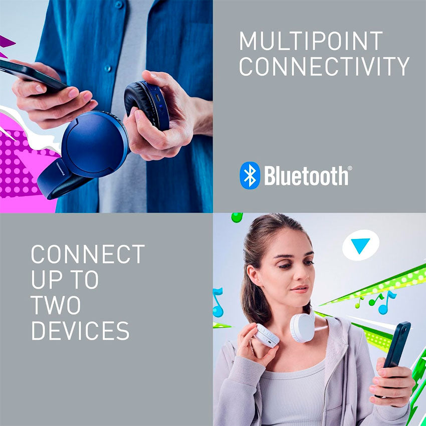 Audifonos Bluetooth Panasonic Rb-hf630b Azul " G"