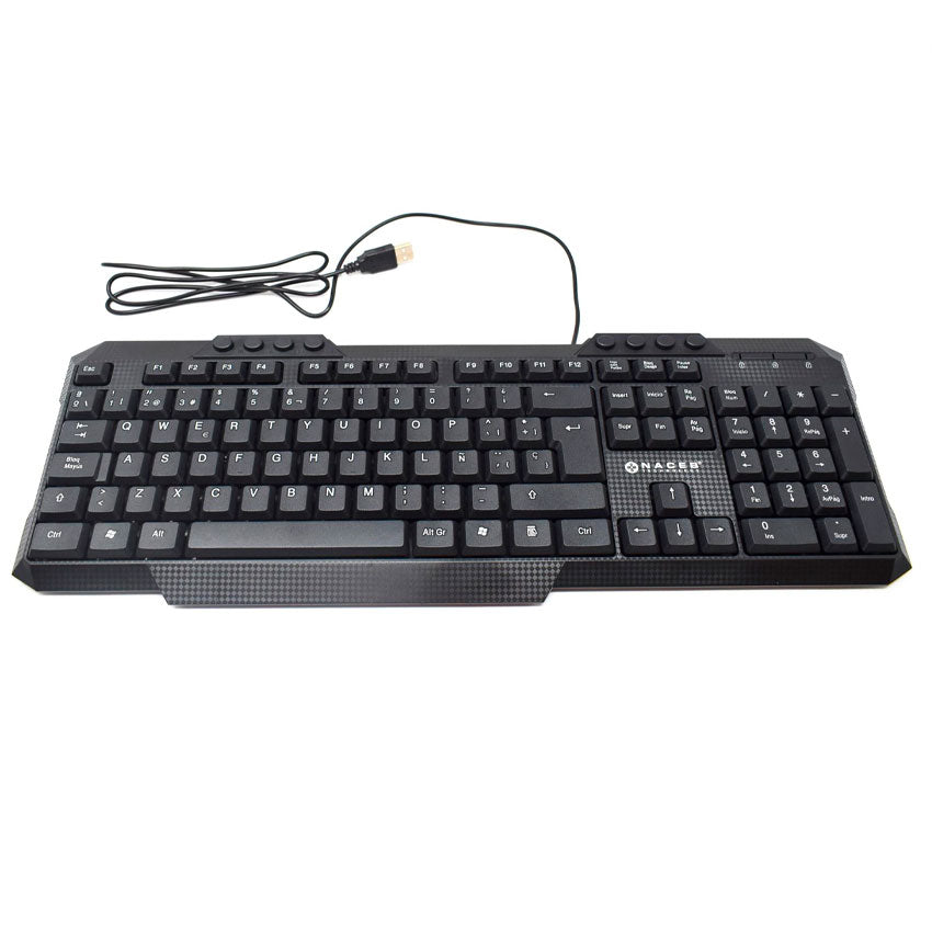 NACEB KIT DE TECLADO MULTIMEDIA Y MOUSE NEGRO NA-618N