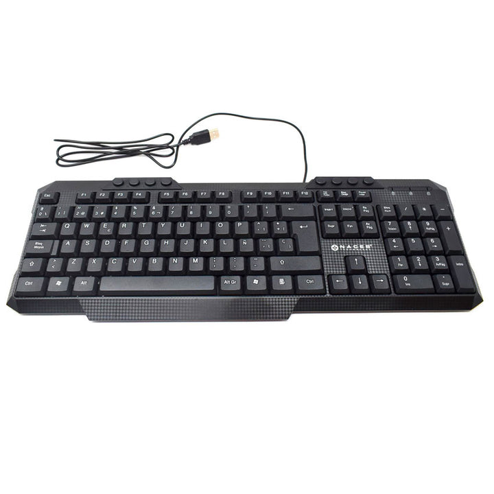 NACEB KIT DE TECLADO MULTIMEDIA Y MOUSE NEGRO NA-618N
