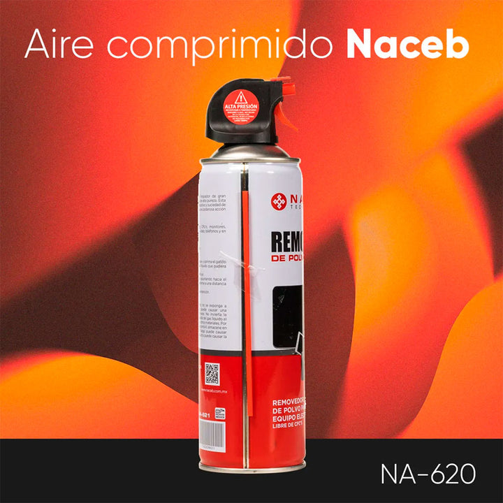 Naceb Aire Comprimido 440ml para Limpieza de Computadoras y Electrónicos