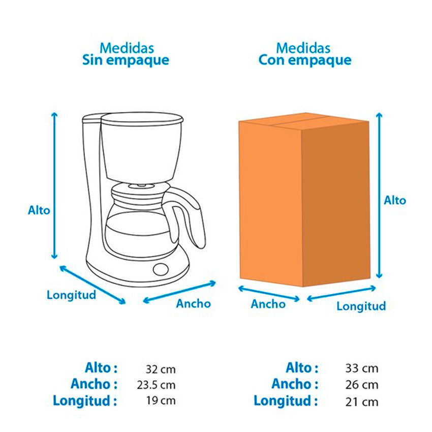 Cafetera 12 Tazas Velvet Coffee Blue Taurus