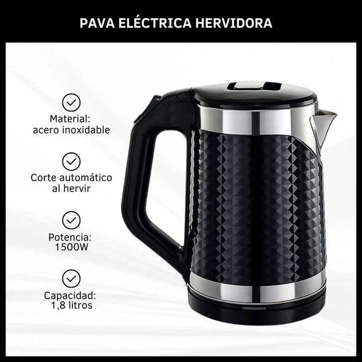 Hervidor de Agua 1.8 Lts Negro Gris Taurus