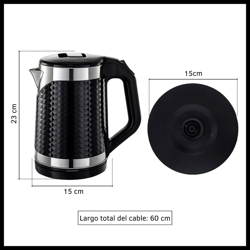 Hervidor de Agua 1.8 Lts Negro Gris Taurus