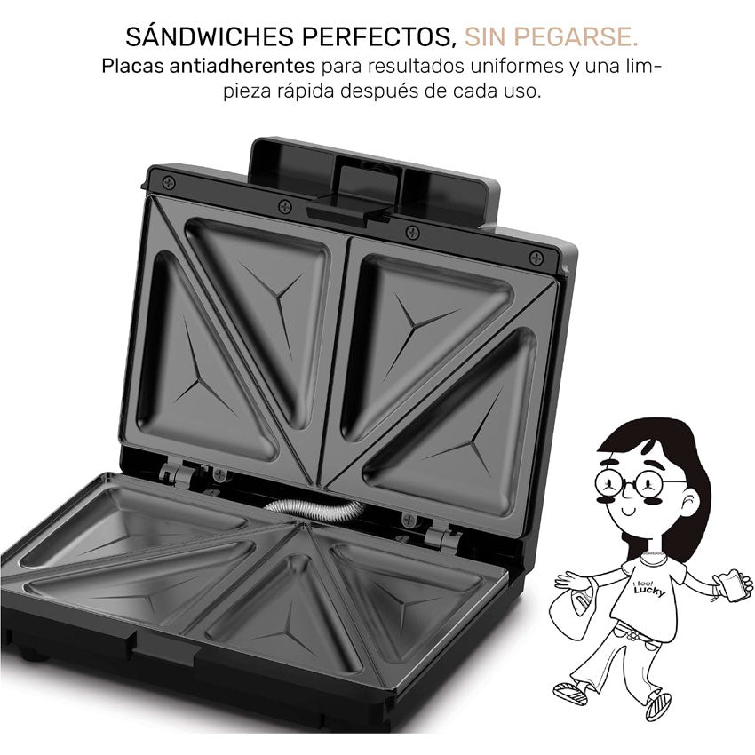 Sandwichera Electrica Lucky Negra