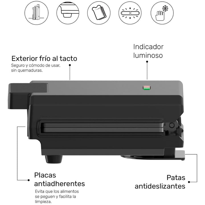 Sandwichera Electrica Lucky Negra