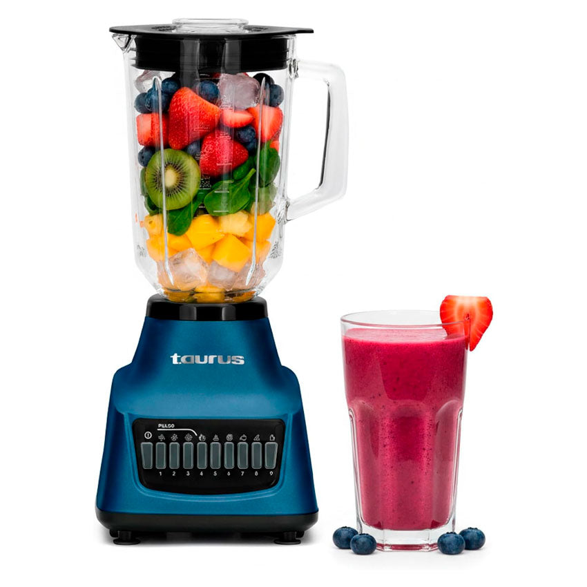 Licuadora Vaso Vidrio 2.1 Lts Azul Taurus