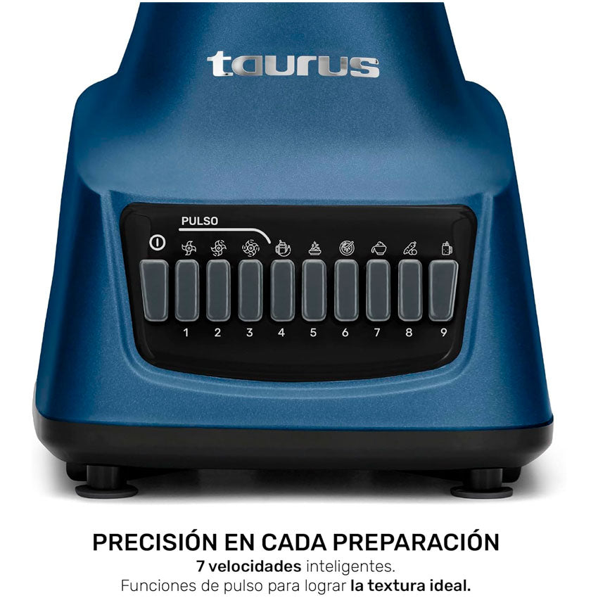 Licuadora Vaso Vidrio 2.1 Lts Azul Taurus