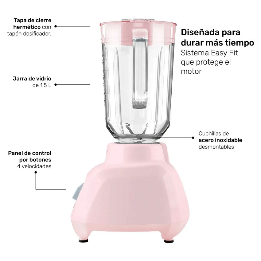 Licuadora Granite Ribbon Vaso Vidrio Taurus