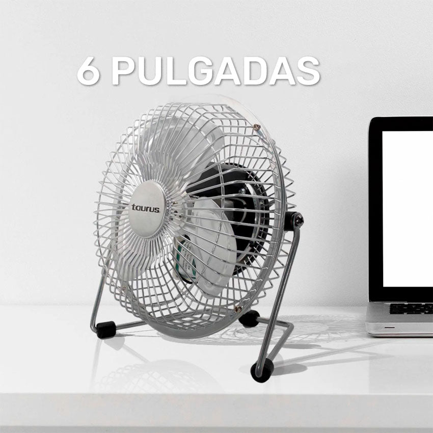 Ventilador de Escritorio 6 Pulg Metalico Taurus