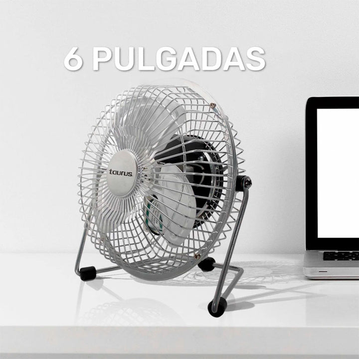 Ventilador de Escritorio 6 Pulg Metalico Taurus